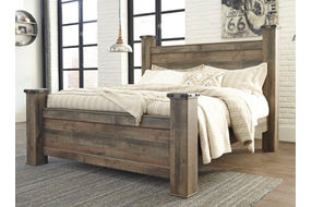 Signature Design by Ashley Trinell King Poster Bed-Brown