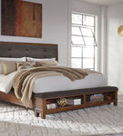 Signature Design by Ashley Ralene Queen Upholstered Panel Bed-Dark Brown