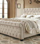 Signature Design by Ashley Willenburg King Upholstered Sleigh Bed-Linen