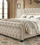Signature Design by Ashley Willenburg Queen Upholstered Sleigh Bed-Linen