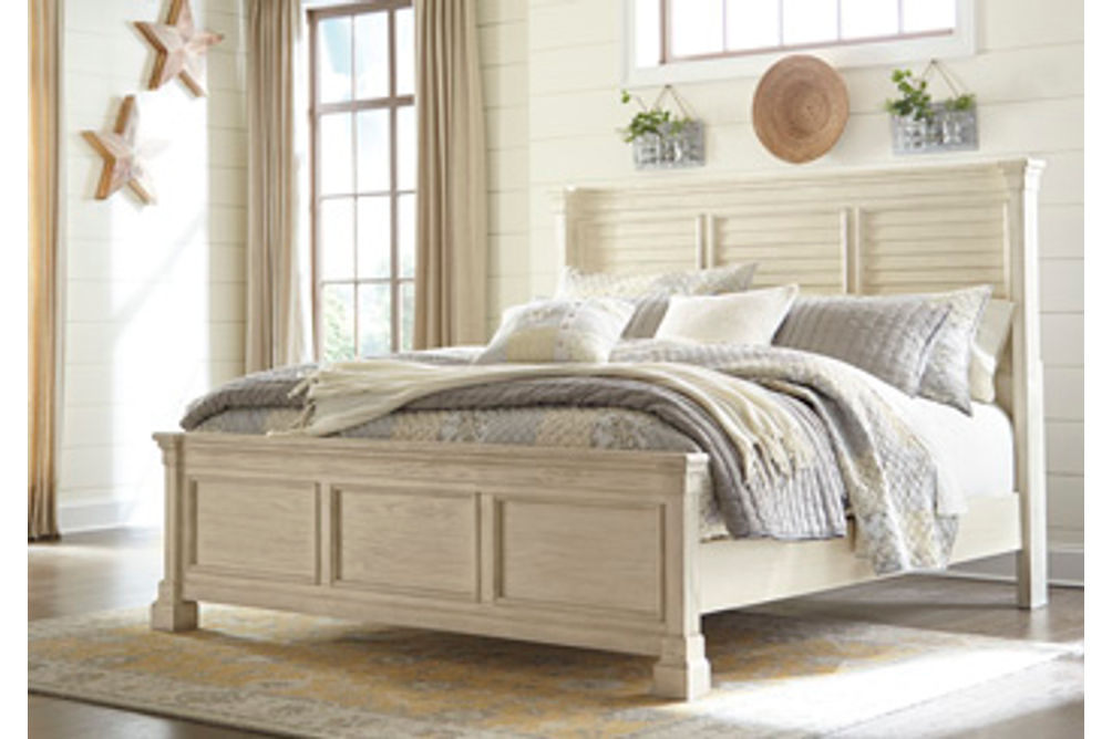 Signature Design by Ashley Bolanburg King Panel Bed-Antique White