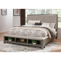 Benchcraft Hallanden Queen Panel Bed with Storage-Gray