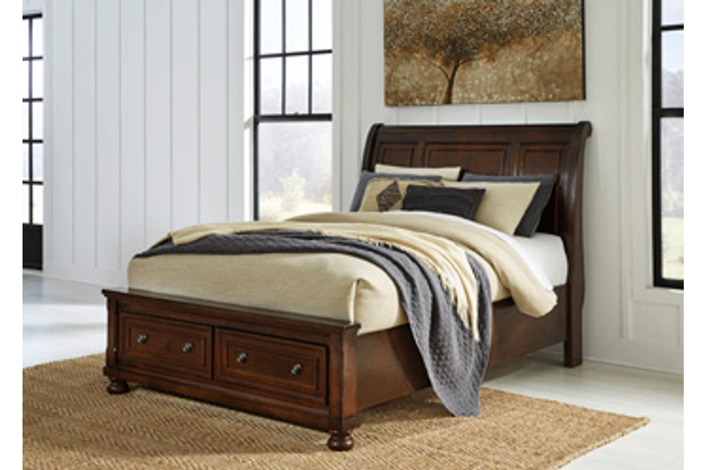 Millennium by Ashley Porter Queen Sleigh Bed-Rustic Brown