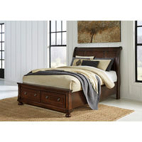 Millennium by Ashley Porter Queen Sleigh Bed-Rustic Brown