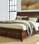 Millennium by Ashley Porter King Sleigh Bed-Rustic Brown