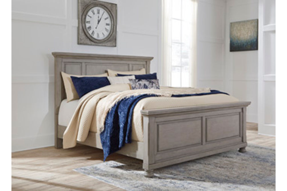 Signature Design by Ashley Lettner King Panel Bed-Light Gray