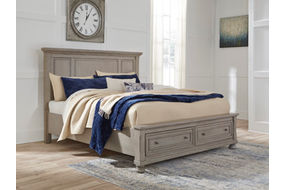 Signature Design by Ashley Lettner Queen Panel Storage Bed-Light Gray