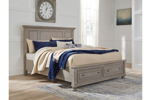 Signature Design by Ashley Lettner California King Sleigh Bed-Light Gray