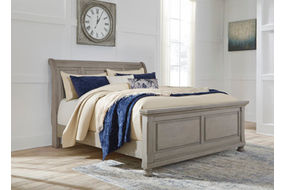 Signature Design by Ashley Lettner King Sleigh Bed-Light Gray