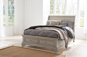 Signature Design by Ashley Lettner Full Sleigh Bed-Light Gray