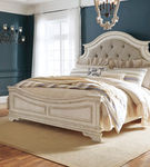 Signature Design by Ashley Realyn Queen Upholstered Panel Bed-Chipped White