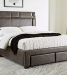 Signature Design by Ashley Mirlenz King Upholstered Bed with Storage-Brown