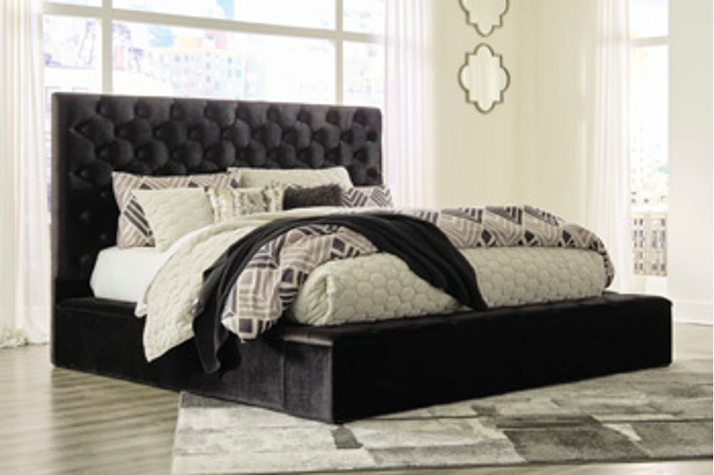 Signature Design by Ashley Lindenfield California King Upholstered Storage Bed