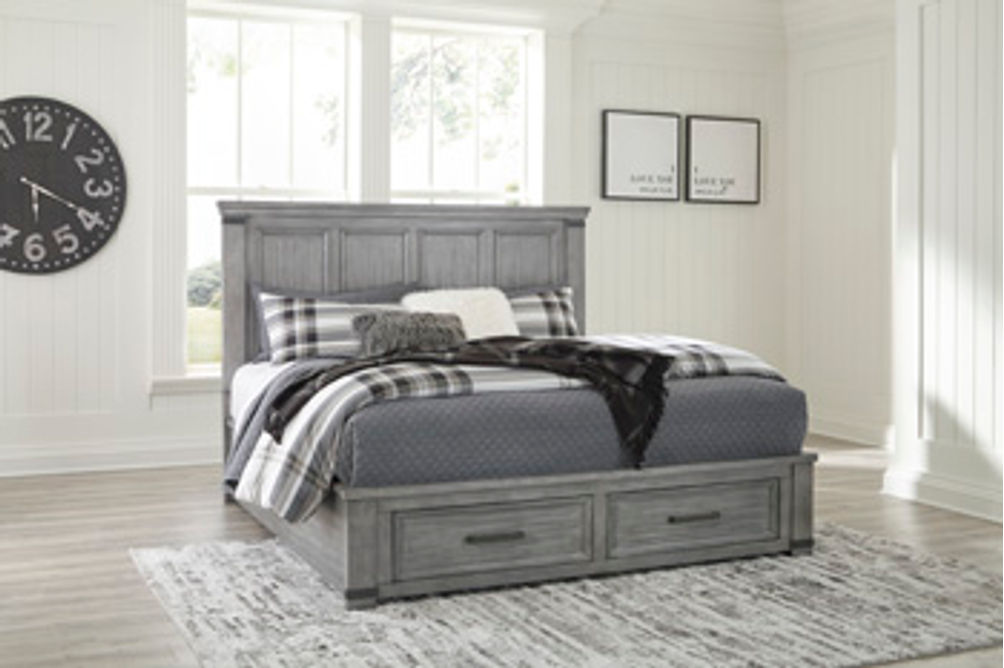Signature Design by Ashley Russelyn King Storage Bed-Gray