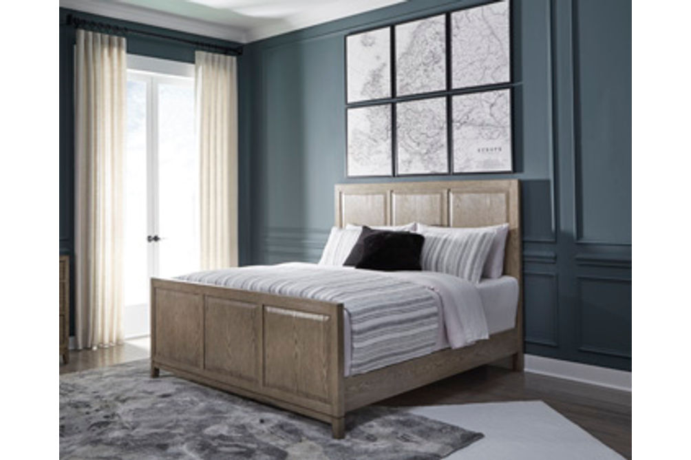 Signature Design by Ashley Chrestner King Panel Bed-Gray