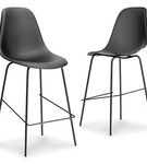 Signature Design by Ashley Forestead Counter Height Bar Stool (Set of 2)-Black