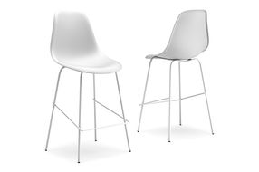 Signature Design by Ashley Forestead Counter Height Bar Stool (Set of 2)-White