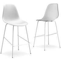 Signature Design by Ashley Forestead Counter Height Bar Stool (Set of 2)-White