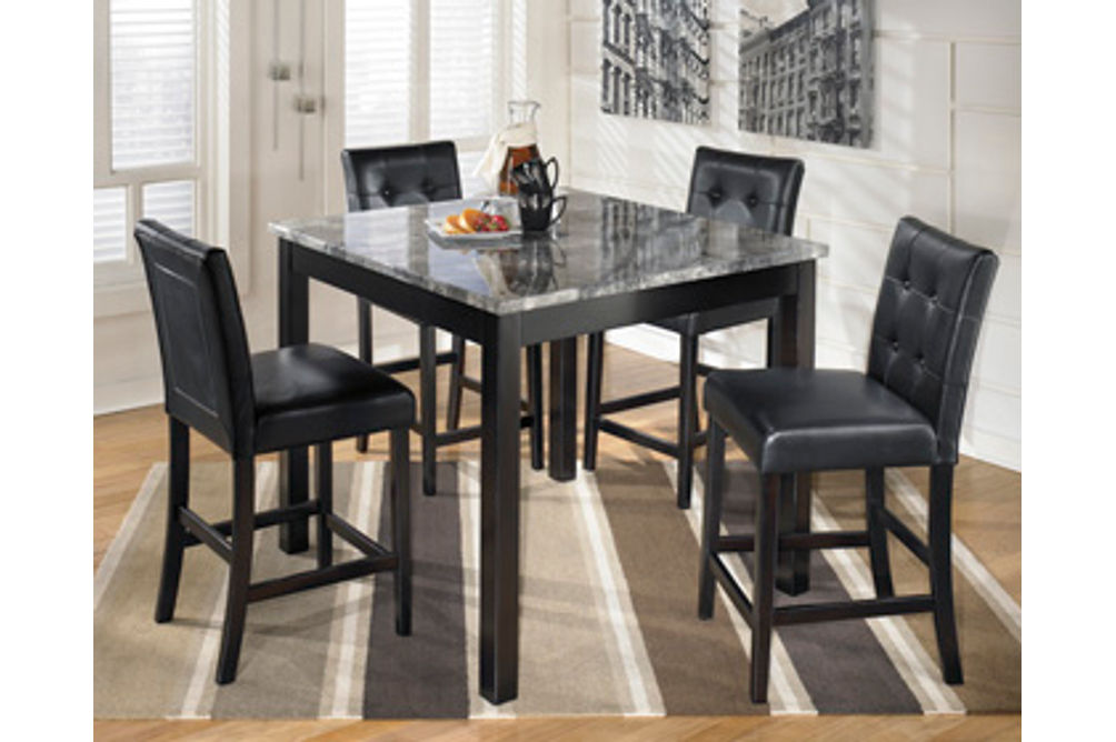 Signature Design by Ashley Maysville Counter Height Dining Table and Bar Stool