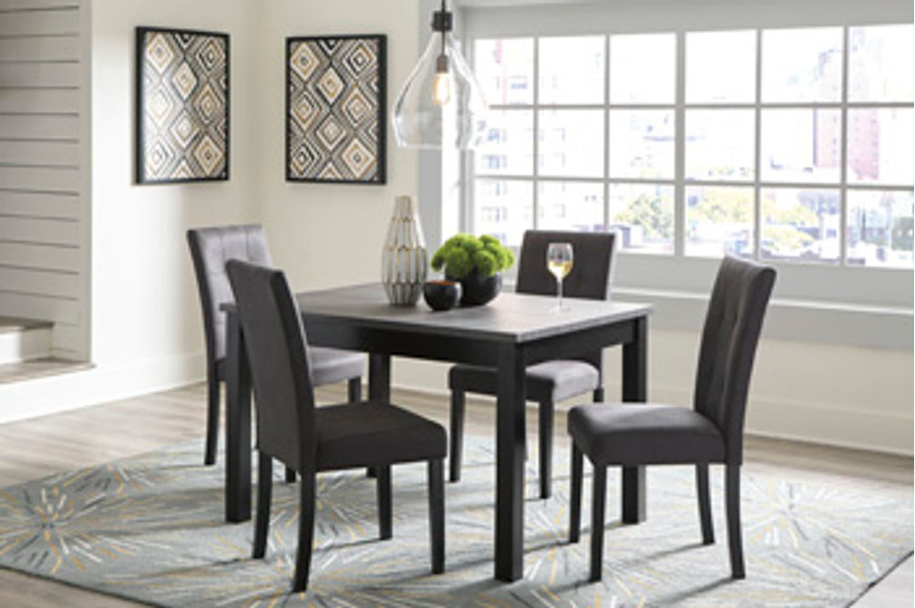 Signature Design by Ashley Garvine Dining Table and Chairs (Set of 5)-Two-tone