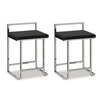 Signature Design by Ashley Madanere Counter Height Bar Stool (Set of 2)-Black/