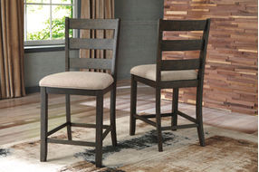 Signature Design by Ashley Rokane Counter Height Bar Stool (Set of 2)-Light Br