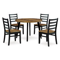 Signature Design by Ashley Blondon Dining Table and 4 Chairs (Set of 5)-Brown/