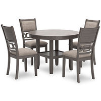 Signature Design by Ashley Wrenning Dining Table and 4 Chairs (Set of 5)