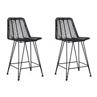 Signature Design by Ashley Angentree Counter Height Bar Stool (Set of 2)-Black