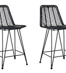 Signature Design by Ashley Angentree Counter Height Bar Stool (Set of 2)-Black