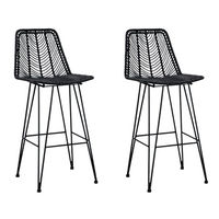 Signature Design by Ashley Angentree Bar Height Bar Stool (Set of 2)-Black