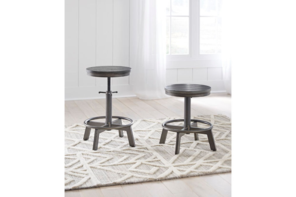 Signature Design by Ashley Torjin Counter Height Stool (Set of 2)-Gray