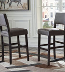 Signature Design by Ashley Leektree Bar Height Bar Stool (Set of 2)-Gray/Brown