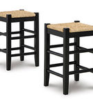 Signature Design by Ashley Mirimyn Counter Height Bar Stool (Set of 2)-Black