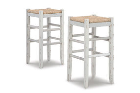 Signature Design by Ashley Mirimyn Bar Height Bar Stool (Set of 2)-White