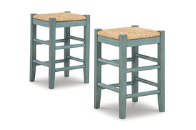 Signature Design by Ashley Mirimyn Counter Height Bar Stool (Set of 2)-Teal