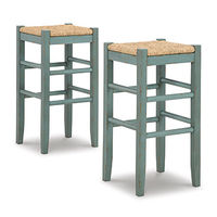 Signature Design by Ashley Mirimyn Bar Height Bar Stool (Set of 2)-Teal