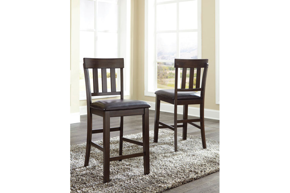 Signature Design by Ashley Haddigan Counter Height Bar Stool (Set of 2)-Dark B