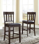 Signature Design by Ashley Haddigan Counter Height Bar Stool (Set of 2)-Dark B