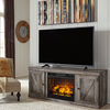 Signature Design by Ashley Wynnlow TV Stand with Electric Fireplace-Gray