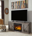 Signature Design by Ashley Wynnlow TV Stand with Electric Fireplace-Gray