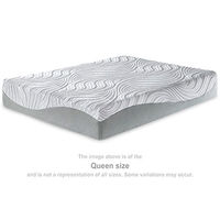 Sierra Sleep by Ashley 12 Inch Memory Foam King Mattress-White