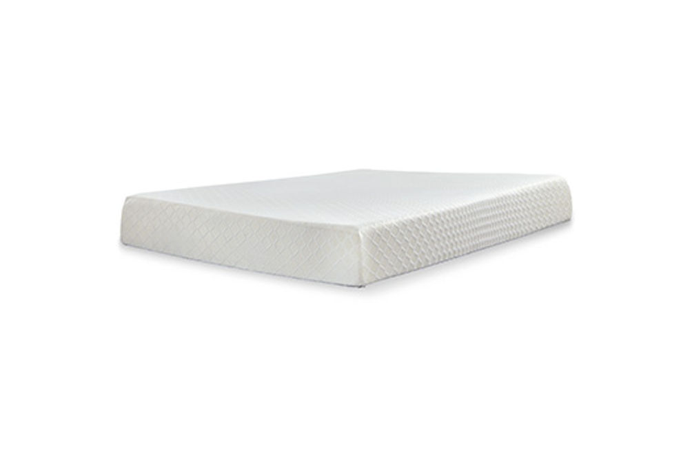 Sierra Sleep by Ashley 10 Inch Chime Memory Foam King Mattress in a Box-White