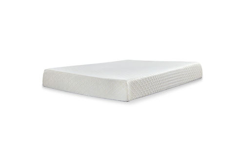 Sierra Sleep by Ashley 10 Inch Chime Memory Foam Twin Mattress in a Box-White