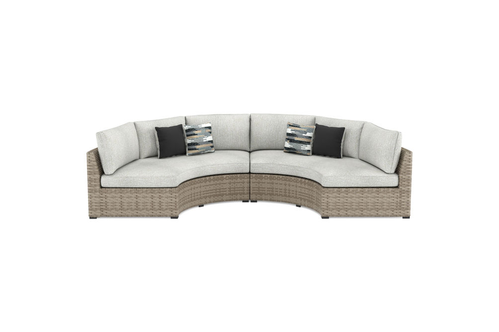 Signature Design by Ashley Calworth 2-Piece Outdoor Sectional-Beige