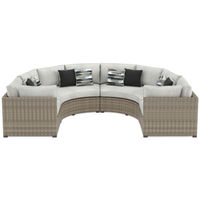 Signature Design by Ashley Calworth 3-Piece Outdoor Sectional-Beige