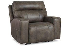 Signature Design by Ashley Game Plan Oversized Power Recliner-Concrete