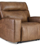 Signature Design by Ashley Game Plan Oversized Power Recliner-Caramel