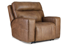 Signature Design by Ashley Game Plan Oversized Power Recliner-Caramel