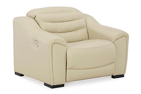 Signature Design by Ashley Center Line Power Recliner-Cream